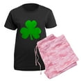 thumbnail image 5 of CafePress - Three Leaf Clover Women's Dark Pajamas - Women's Short Sleeve Print T-Shirt and Pants Dark Cotton Pajama Set, 5 of 7