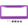 thumbnail image 1 of shiyou-Aluminum Alloy License Plate Frame Cover 2 Hole for Car Front Rear License Plate Holder with Screws Caps Purple Plate Mounting, 1 of 4