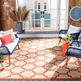 thumbnail image 3 of SAFAVIEH Courtyard Estelle Geometric Indoor/Outdoor Area Rug, Beige/Terracotta, 9' x 12', 3 of 7