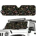 thumbnail image 5 of Uorisanigo Windshield Sunshade Sun Shade Compatible with Jeep Wrangler JL JLU 2018-2025 & Jeep Gladiator(JT) 2020-2025, Foldable Aesthetic Butterfly Mushroom Heat Shield Sun Visor Mat, 5 of 7