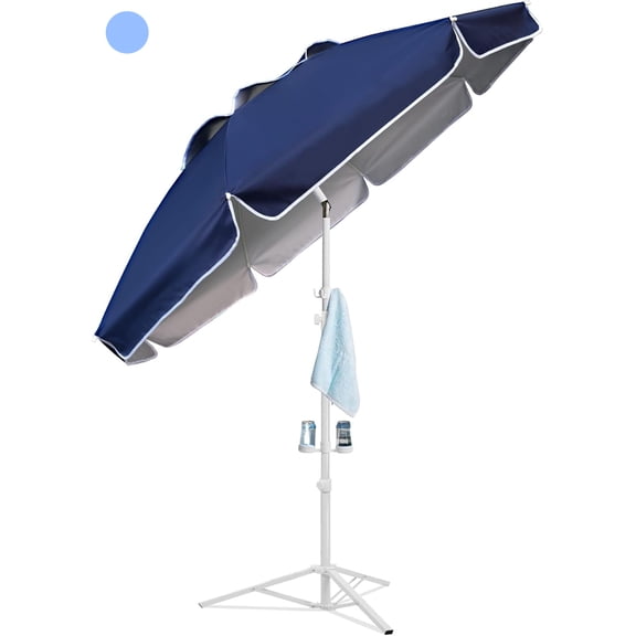 Shade Umbrella, Premium Portable Umbrella with Stand, 6.5ft Lightweight Free Standing Canopy for Sporting Games, Adjustable Instant Sun Protection and Easy to Carry