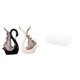 thumbnail image 1 of Figuras de cisne, esculturas de cerámica y cestas de almacenamiento de alambre de metal, estantes para cocina, baño, sala de estar, estante, decoració, 1 of 8