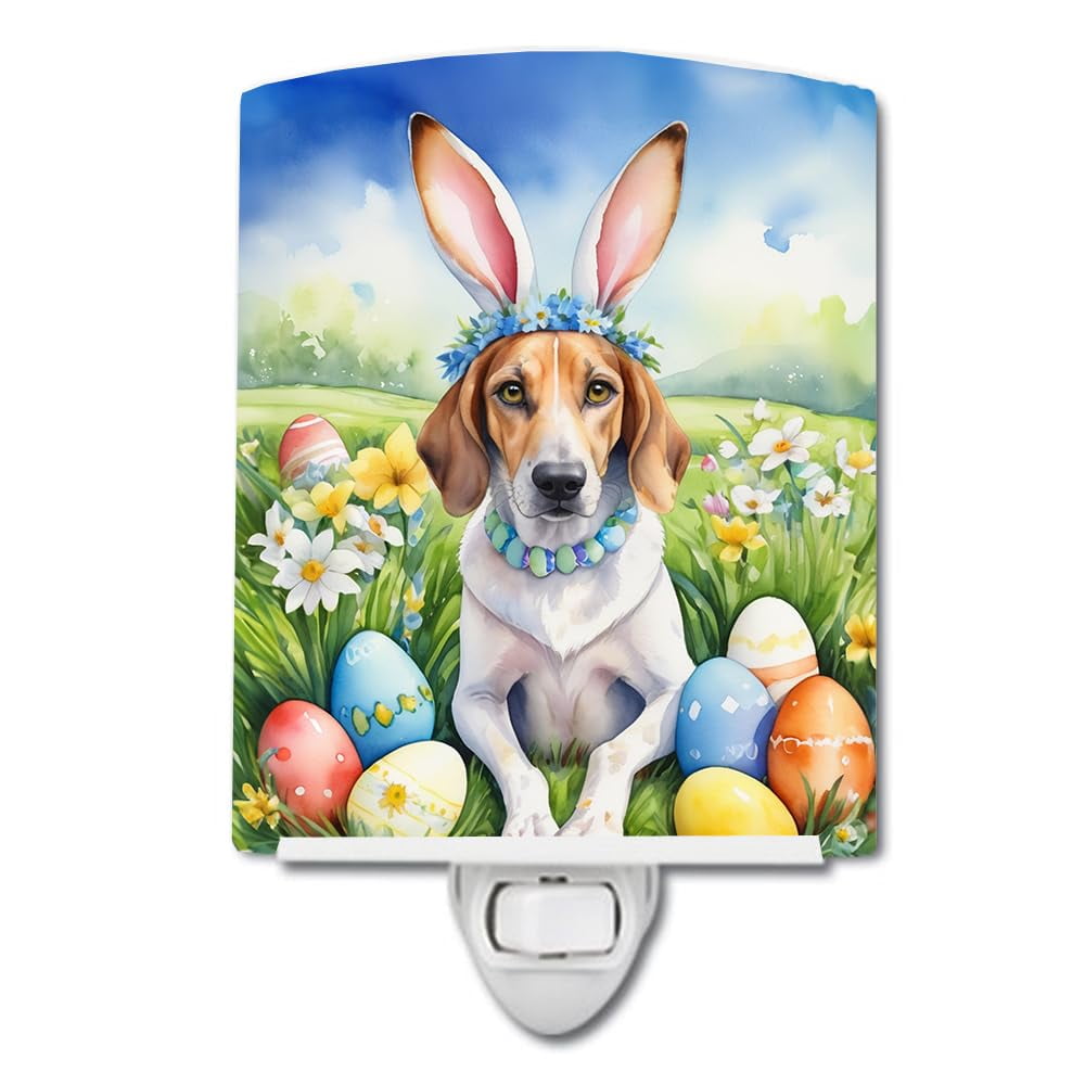 Border Terrier Easter Egg Hunt Ceramic Night Light 4 in x 6 in