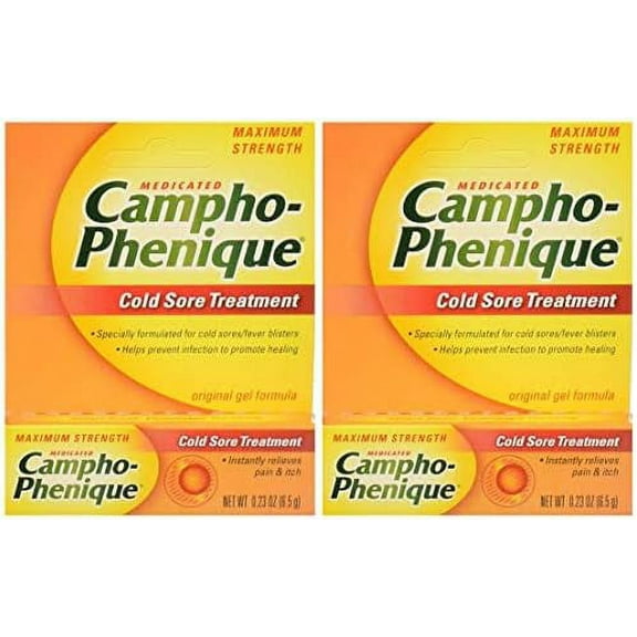 Cold Sore Treatment, Maximum Strength, Original Gel Formula, 2 Pack