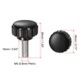 thumbnail image 2 of Uxcell 8 Pieces Knurled Clamping Knobs M5 x 16mm 304 Stainless Steel Threaded Stud 18mm Round Head Thumb Screws Black, 2 of 5
