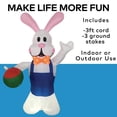 thumbnail image 3 of Morris Costumes Inflatable Bunny LED Lighted Yard Easter Decoration - 7 ft, 3 of 3