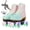 Green Pink + Flashing Wheel, variant on EONROACOO Pink Roller Skates for Women, Adult Light Up Quad Skates (Women 12 / Men 10.5)
