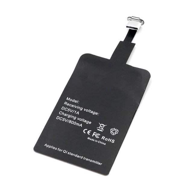 Type-C Wireless Charger Receiver, Ultra-Thin Adapter Pad for Android Non-Wireless Charging Phones