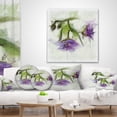 thumbnail image 4 of Designart Bunch of Blue Flowers Watercolor - Floral Throw Pillow - 16x16, 4 of 5