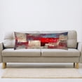 thumbnail image 6 of Red Blue and Gray Body Pillow Cover Blue Grey Red Abstract Art Painting Long Pillow Case with Zipper Decorative Bedding Pillowcase Modern Pillow Covers Soft Cushion Pillow Case for Bedroom,20"x54", 6 of 6