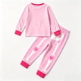 thumbnail image 4 of Girl Halloween Pajamas Crew Neck Skeleton Pajama Long Sleeve Cute Print Nightwear Loungewear Pajamas Girls Size 2-10 Years, 4 of 5