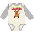 thumbnail image 3 of Inktastic I'm Santa's Favorite reindeer Boys or Girls Long Sleeve Baby Bodysuit, 3 of 5
