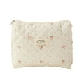 thumbnail image 6 of EWASWON 3 Pcs Cotton Quilted Makeup Bag Set Floral Cotton Cosmetic Bag Toiletry Travel Organizer Bag For Women Girls, 6 of 9