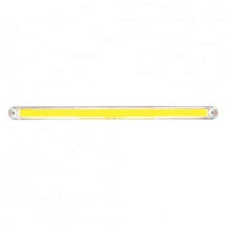 24 LED 12" Light Bar with Chrome Housing - GLO Light - Amber LED/Clear Lens