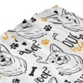 Fabric Shower Curtains for Bathroom Minimalist Cute Dog 60x72In