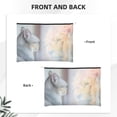 thumbnail image 2 of Hirioo The Cat Looks in the Mirror for Paper Reusable Cosmetic Bag Zipper Encouragement Travel Pouch Toiletry Bag for Women Girls, 2 of 7