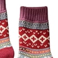 thumbnail image 4 of FAIOROI Socks for Women Vintage Fair Isle Crew Sock Warm Thick Winter Soft Cozy Printed, 4 of 6