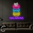 thumbnail image 3 of C-CRAFT Macarons Neon Sign LED Light 27 inch for French Macaron Cake Shop Wall Art Decor, 3 of 5