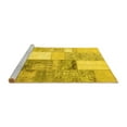 thumbnail image 2 of Ahgly Company Machine Washable Indoor Rectangle Patchwork Yellow Transitional Area Rugs, 4' x 6', 2 of 4