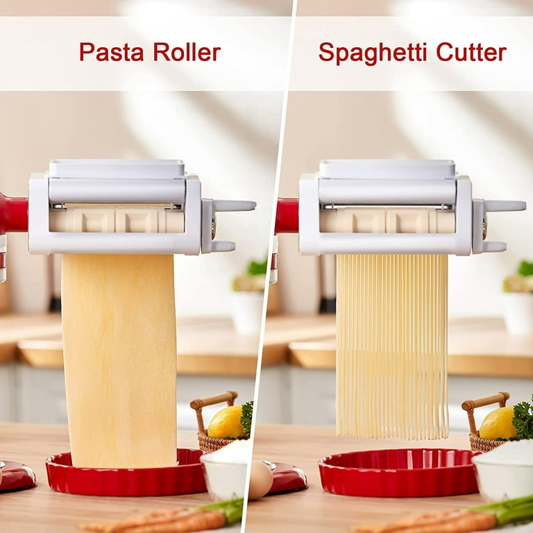 3-IN-1 Pasta Attachment & Ravioli Attachment for KitchenAid Stand Mixers Pasta  Maker Assecories included Pasta Sheet Roller Spaghetti Cutter and Ravioli  Maker Attachment 