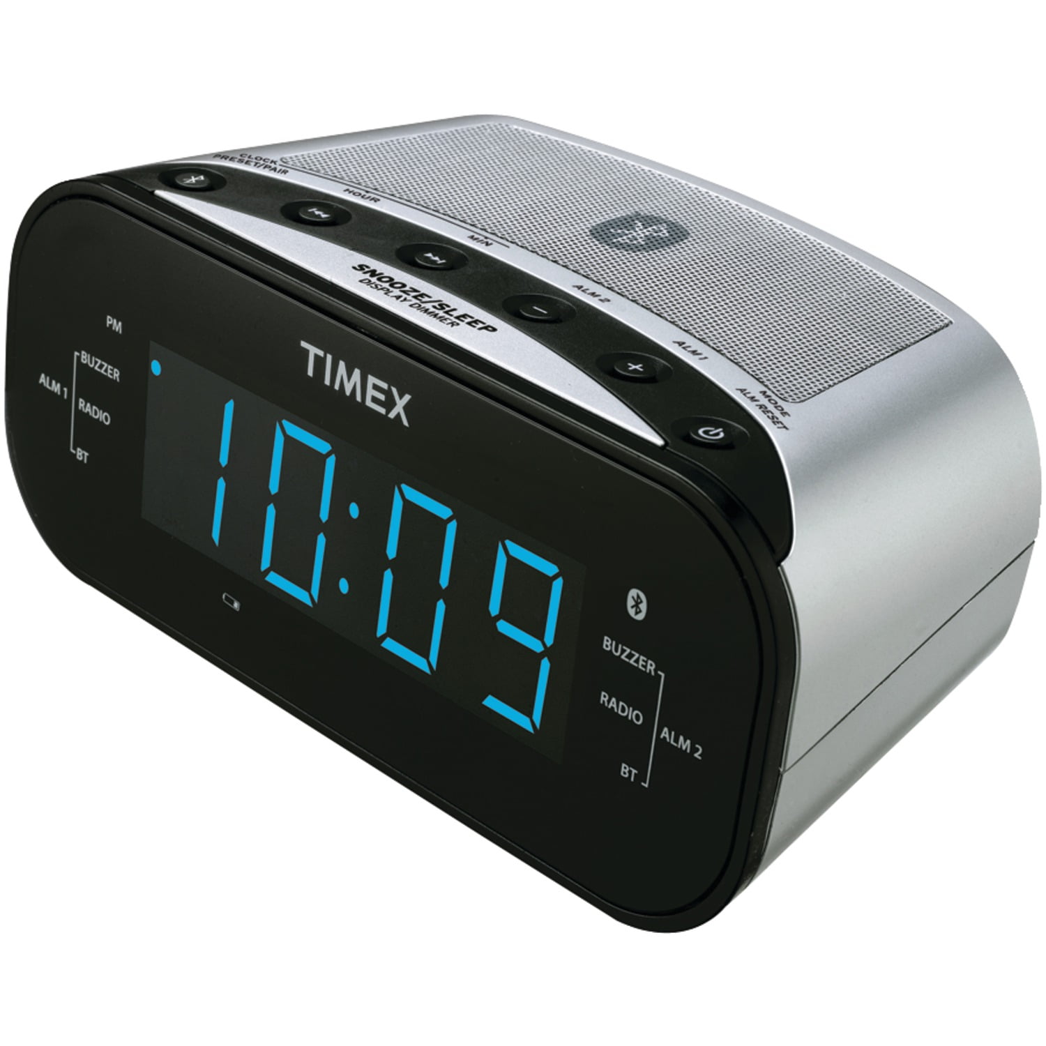 Timex Desktop Clock Radio - 2 x Alarm - FM, AM - Manual Wake-up Timer -  