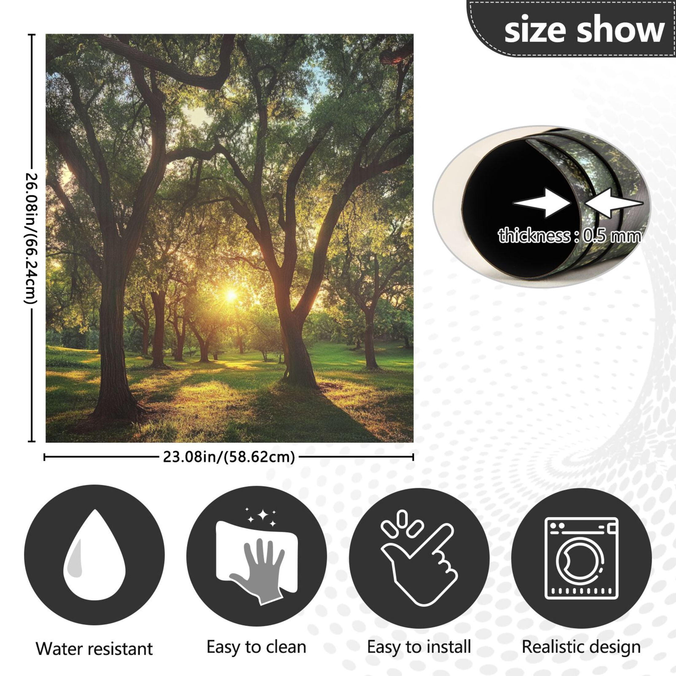 Dishwasher Magnetic Sticker 23x26 Inch Refrigerator Magnetic Sticker Washing Machine Magnetic Sticker Kitchen Panel Magnetic Sticker Home Decor Big Summer Tree