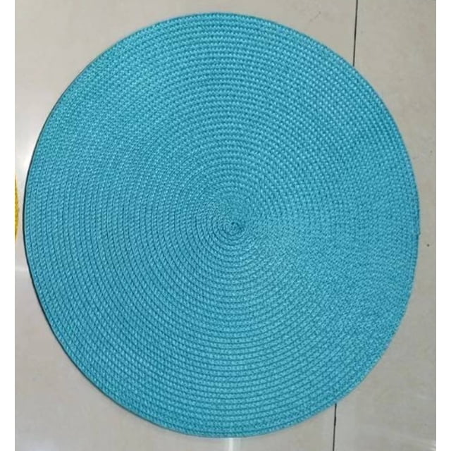 Posavasos redondo de polipropileno tejido para mesa de comedor, con aislamiento térmico, tejido simple, retro, ligero y lujoso