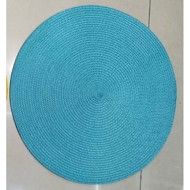 Posavasos redondo de polipropileno tejido para mesa de comedor, con aislamiento térmico, tejido simple, retro, ligero y lujoso
