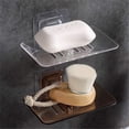 thumbnail image 4 of Plato de jabón autoadhesivo de una sola capa, accesorios para baño, cocina, balcón, escurridor montado en la pared, cesta de almacenamiento, 4 of 4