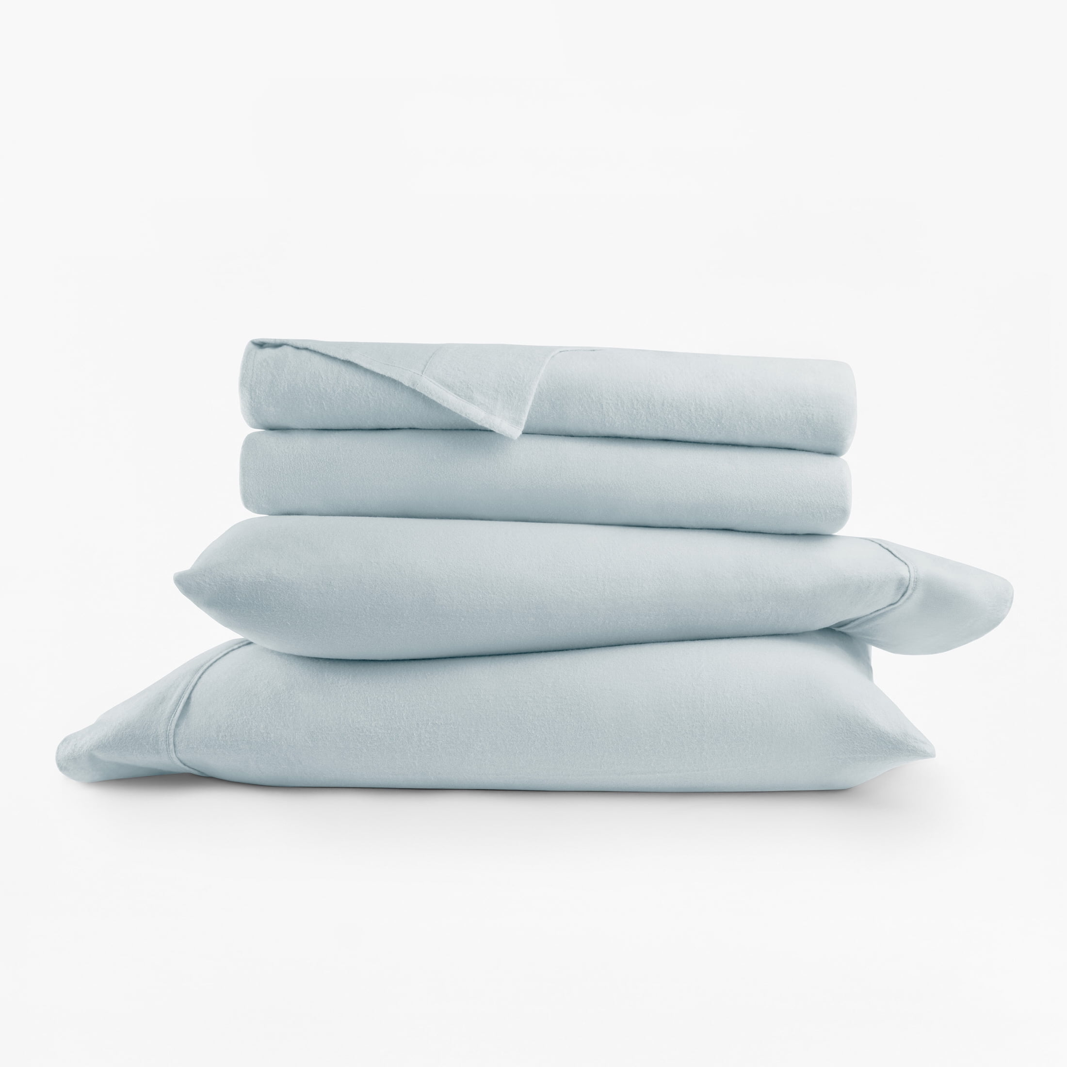 Light Navy 4 Piece 100% Cotton Flannel Deep Pocket Sheet Set, Cal King, by Noble Linens