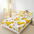 thumbnail image 4 of Castle Fairy Yellow Duck Twin Sheet Sets 3pcs for Boys Girls,Rustic Farmhouse Animal Twin Fitted Sheet Microfiber,Cartoon Cute Breathable Flat Sheet,Breathable Home Decor, 4 of 7