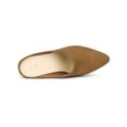 thumbnail image 4 of BLISSFUL STEP Women's Slides Block High Heels Slip on Pointed Toe Slide Mules Brown 9.5, 4 of 8