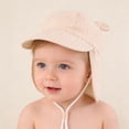 thumbnail image 6 of CHUMUD Baby Sun Hat, Toddler Plaid Print Neck Flap Cap with Chin Strap, Cotton Blend Breathable UPF Protection Hat for Boys Girls 6 Months-4 Years Old, 6 of 8