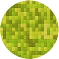 thumbnail image 1 of Ahgly Tapis Rond Lavable en Machine Intérieur Transitionnel Vert Pistache, 3 Pieds Rond, 1 of 7