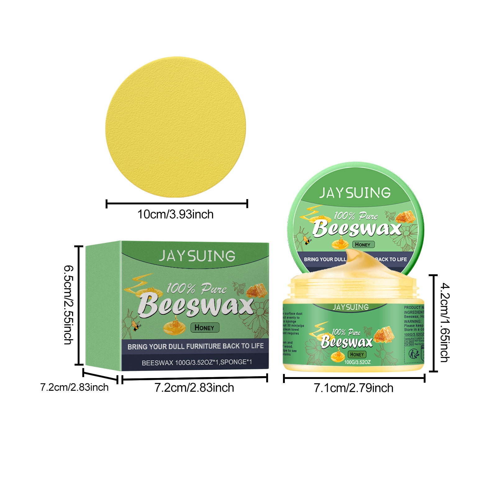 Cadorn Wooden Scratch Repair Beeswax, Furniture Scratch Remover, Natural Beeswax for Wood Restoration, 80g Solid Wax
