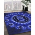 thumbnail image 3 of Ahgly Company Machine Washable Indoor Rectangle Transitional Denim Dark Blue Area Rugs, 7' x 9', 3 of 7