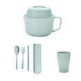 thumbnail image 2 of Meitianfacai Straw Ramen Bowl Tableware Student Large Capacity Bowl Set Home Office Worker Dormitory Convenient Bowl Spoon Lunch Box, 2 of 6