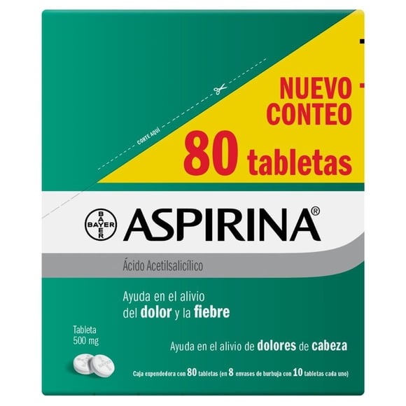 Aspirina 80 Tabletas 500 mg