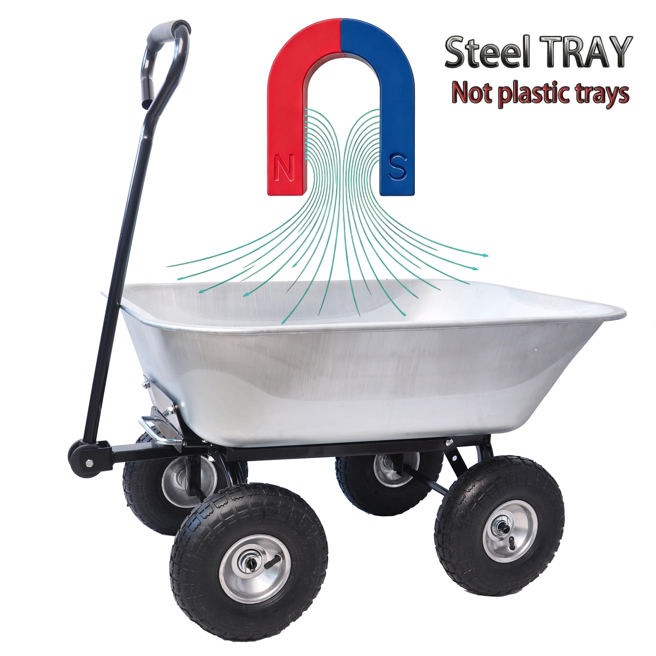 Dump Truck Tool Heavy-Duty Metal Durable Dump Design for Garden Flower Soil Fertilizer Stones Transport