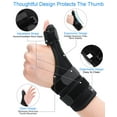 thumbnail image 4 of SkyAuks Thumb Brace, Thumb Splint, Finger Protector with Removable Splint and Adjustable Straps for Arthritis Pain, Joint Sprains or Injured Thumb Support, Black, 4 of 6