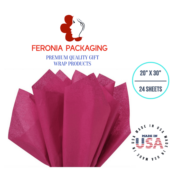 Kelly Green Tissue Paper Squares, Bulk 24 Sheets, Presents by Feronia  packaging, Large 20 Inch x 30 Inch 