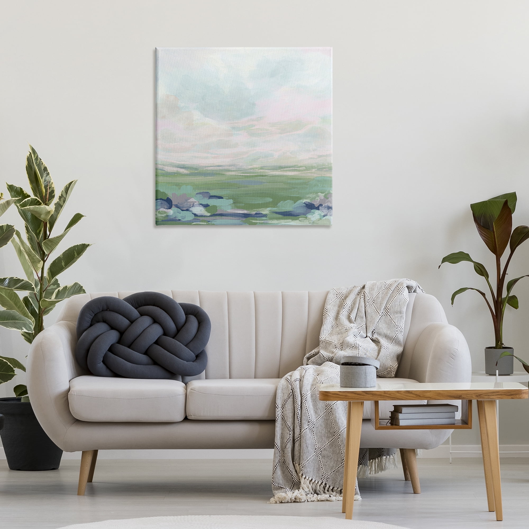 Stupell Industries Faded Grassland View Landscape & Nature Painting Wrapped Canvas Art Print Wall Art, 30 x 30
