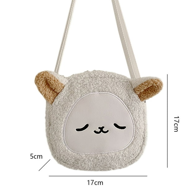 Cute Sheep Purse for Girls Kawaii Plush Anime Crossbody Bag