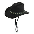 thumbnail image 2 of Dog Cowboy Hat, Cat Cowboy Hat, Dog Cat Cap Puppy Pet Dog Cat Holiday Pet Party Decoration Party Accessories, for Carnival Halloween Western Parties Christmas(Black), 2 of 5