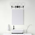 thumbnail image 4 of Design House Aubrey 4-Light Transitional Indoor Dimmable Bath Vanity Light, Matte Black, 4 of 16