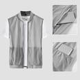 thumbnail image 2 of Fewfanhot Men's Mesh Sleeveless Vest Lightweight Breathable Sun Protection Jacket Quick Dry Fabric for Outdoor Hiking, Fishing and Summer Activities, 2 of 9