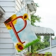 thumbnail image 3 of America Forever Summer Sunflower Ladybugs Monogram House Flag Letter P 28 x 40 inches Yellow Floral Spring Double Sided Vertical Outdoor Yard Lawn Decorative Yellow Hello Sunshine House Flag, 3 of 5
