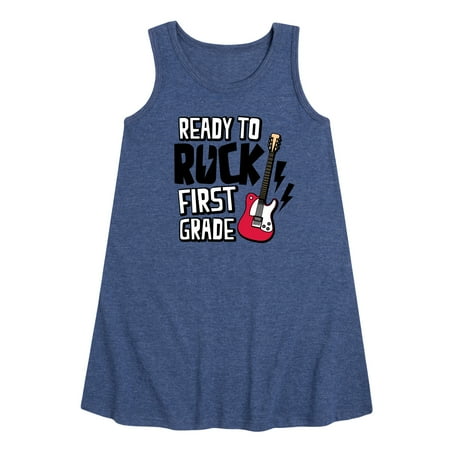

Instant Message - Ready To Rock First Grade - Toddler & Youth Girls A-line Dress