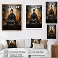 thumbnail image 4 of Designart "Meditating In Black And Gold Yogic Style I" Yoga Canvas Art Print, 4 of 7