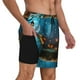 thumbnail image 2 of Balery Spooky Halloween Bañador para hombre, shorts de playa de secado rápido con entrepierna y forro de compresión-Medium, 2 of 6
